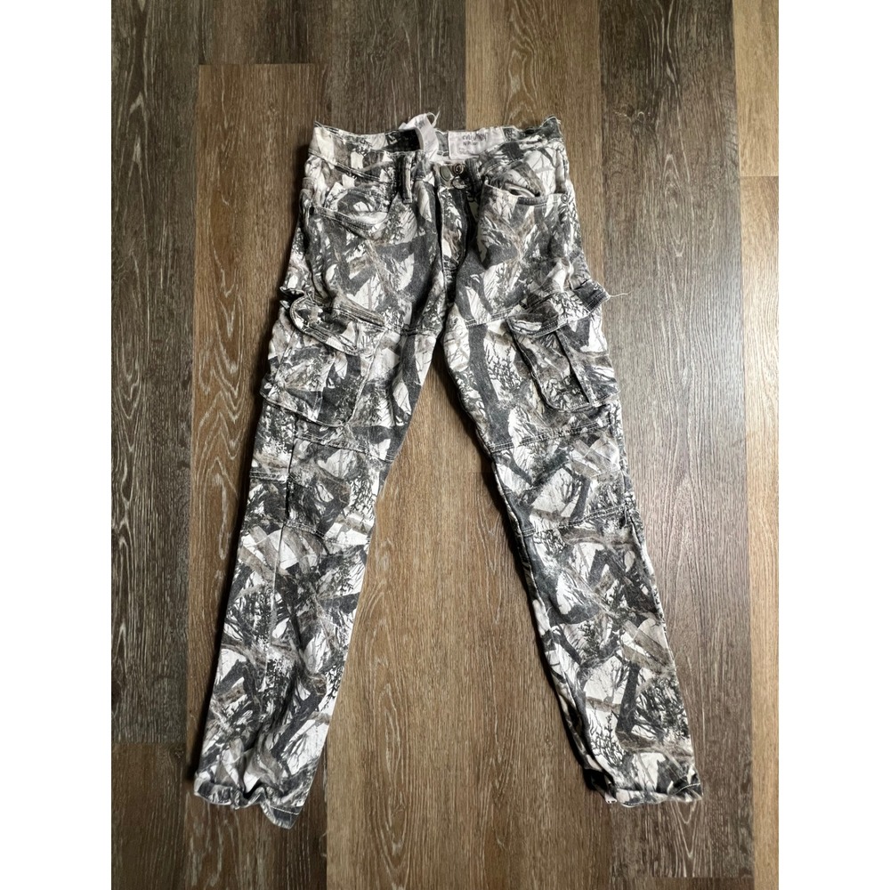 Evolution In Design Cargo Pants Women 16 Grey Real Tree Camo Shuttle Fit Utility